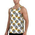 thumbnail image 2 of Pofeuu plaid Pumpkin Daisy Print Men's Workout Tank Tops Sleeveless Muscle Gym Shirt Quick Dry-4X-Large, 2 of 7