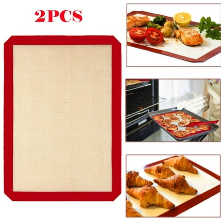 

XIAOFFENN Non Stick Silicone Baking Mat Set Kneading Mats Food Grade Silicone Bakeware Mat