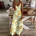 thumbnail image 3 of Know Your Pâtes Robe Sans Manches Jupe d'Été pour Femmes Tenue de festival Robes pour Femmes, 3 of 4