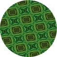 thumbnail image 1 of Ahgly Company Machine Washable Indoor Round Transitional Dark Forest Green Area Rugs, 3' Round, 1 of 7