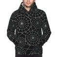 thumbnail image 4 of Bingfone Spider Web Black Men'S Drawstring Hoodie Long Sleeve Pocket Sweatshirts-Xx-Large, 4 of 9