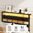 thumbnail image 6 of Hexmn Full Bed Frame with Storage Underbed & Headboard, Bed Frame with LED for Bedroom, Niose Free, 6 of 10