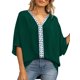 thumbnail image 1 of Txlixc Dolman manga cuello en V mujer #39;st - camisa gasa suelta Split verano Street Top Txlixc  moda, 1 of 6