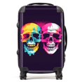 thumbnail image 1 of Pinks And Blue Happy Skeletons Suitcase, 1 of 13