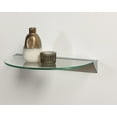 thumbnail image 4 of Wallscapes Essentials Half Round Clear Glass Floating Shelf Kit 12" Wide x 8" Deep, 4 of 5