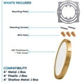 thumbnail image 5 of Luxrite 7 Inch LED Flush Mount Ceiling Light, 15W 1000LM, 5CCT 2700K-5000K, Dimmable, ETL - Brass, 5 of 7