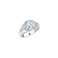 thumbnail image 4 of Rylos  Sterling Silver Classic 7X5MM Oval Aquamarine & Sparkling Diamond Ring - Birthstone Jewelry for Men -Size 11, 4 of 7