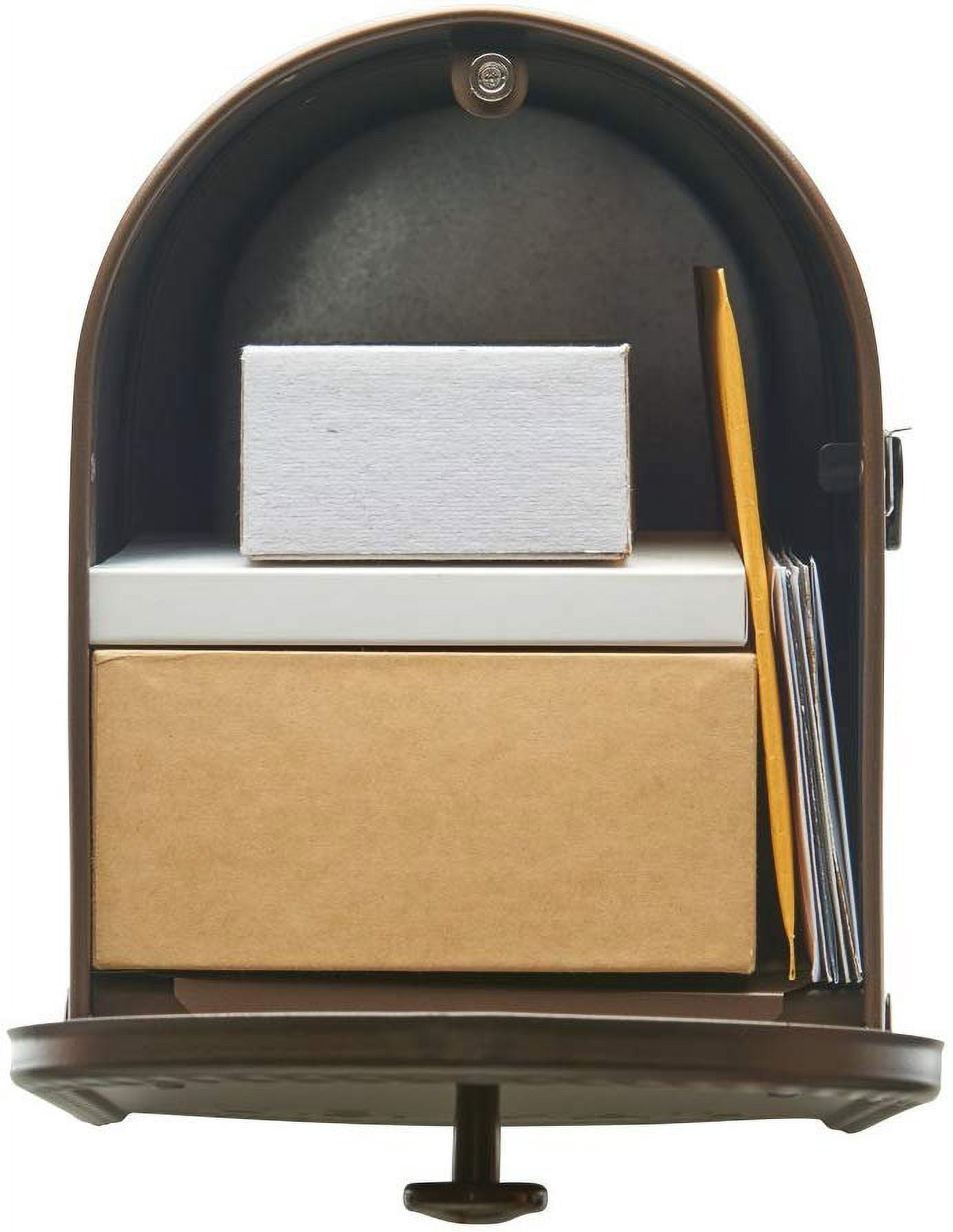 Gibraltar Mailboxes Edwards Large Capacity Galvanized Steel Venetian Bronze, Post-Mount Mailbox, EM160VB0