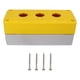thumbnail image 1 of Fyearfly Caja de botón pulsador, 3 Agujeros Caja de botón pulsador de 22 mm IP65 Caja de estación de Control de Interruptor a Prueba de Agua para Equipos de energía, 1 of 14
