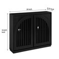 thumbnail image 4 of Tcbosik 2-Door Storage Cabinet, Modern Buffet Sideboard, Kitchen Cupboard for Kitchen, Hallway, Living Room, Dining Room, Black, 4 of 8