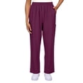 thumbnail image 2 of longantii Womens Scrub Pants Stretch Straight-Leg Cargo Pant Nursing Soft Uniform Scrub Bottoms with Side Pockets Dark Purple M, 2 of 6