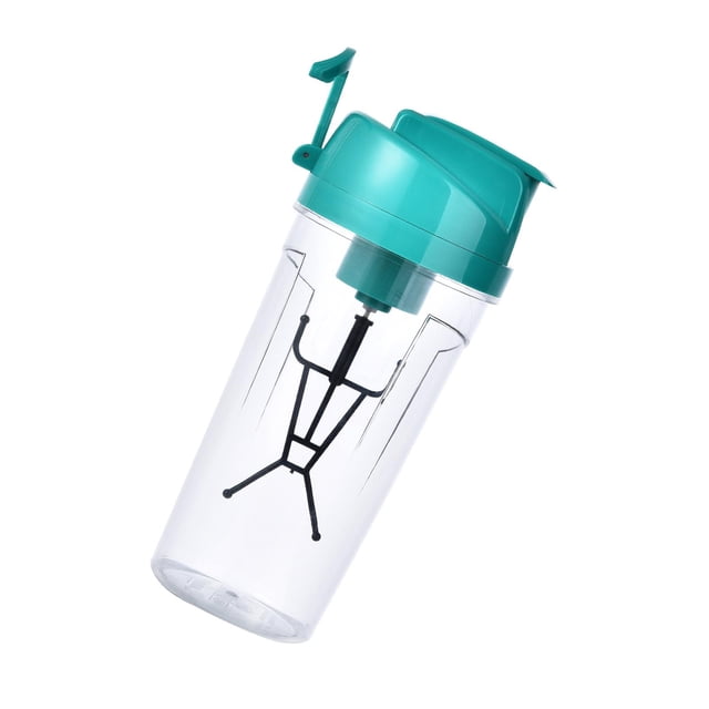 Botella eléctrica portátil para coctelera de , autoagitación, recargable, taza para beber cóctel de de café de 600 ml, licua, bot Verde Sunnimix Botella de coctelera eléctrica