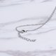 thumbnail image 4 of Collar de costura de rompecabezas de acero inoxidable con corazón con nombre personalizado, 4 of 5