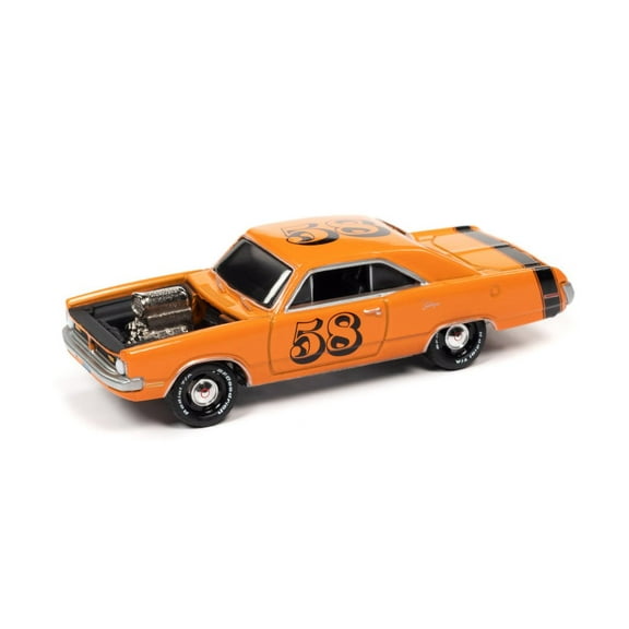 1970 Dodge Dart, Orange - Johnny Lightning JLSP211/24B - 1/64 Scale Diecast Model Toy Car
