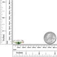 thumbnail image 6 of Gem Stone King 925 Silver and 10K Yellow Gold Green Nano Emerald Green Peridot and White Lab Grown Diamond 3 Stone Engagement Ring for Women (0.57 Cttw, May Birthstone, Size 8), 6 of 6