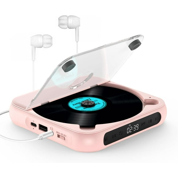 Reproductor de CD portátil con batería Bluetooth de 1200 mah,reproductor de CD con auriculares,reproductor de CD con pantalla lcd,reproducción USB repetida, reproducción usb,función de almacenamiento
