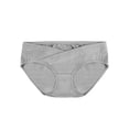 thumbnail image 3 of PULLIMORE 3 Pcs Womens Maternity Underwear Under Bump Cotton V-Waist Pregnancy Panties (3XL, Gray), 3 of 10
