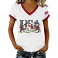 thumbnail image 2 of YVNAURA Women's Retro 250th Anniversary V Neck T Shirt USA 1776-2026 American Flag Graphic Tee Patriotic Summer Top Lightweight Breathable for 4th of July Everyday Wear, White, 5XL, 2 of 7