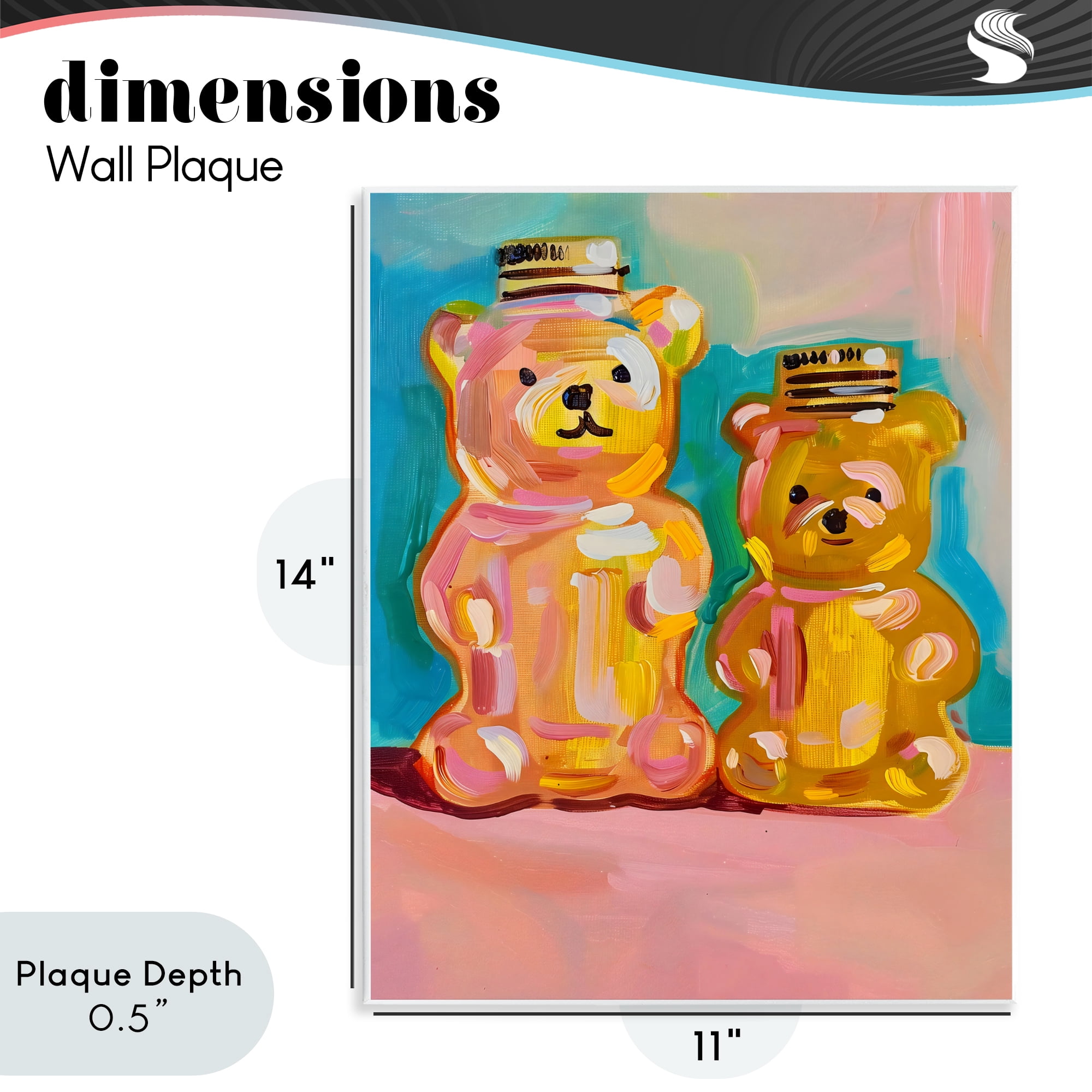 Stupell Industries Joyful Honey Bears Duo Wall Plaque Art, design by The Prints Vibe