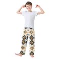 thumbnail image 2 of FORMRS Boys Pajama Pants with Pockets Size 6-8Y Kids Lounge Sleep Bottoms, White and Black, 2 of 8