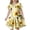 Glisme685-Yellow, variant on Glisme Fashion Girls Dresses Size 8-9 Y Festival Print Slim Short Sleeved Dress Yellow Sundress For Girl