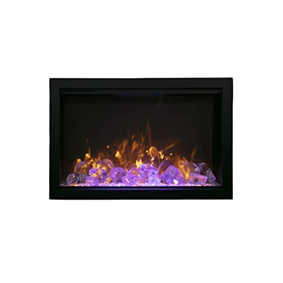 Amantii Traditional Bespoke - 33" Indoor / Outdoor Insert Electric Fireplace, WiFi and Bluetooth Connectivity, Programmable Remote, and a Selection of Media Options