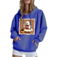 thumbnail image 2 of FDGIU Women's Loose Cute Crewneck Pullover, Halloween Graphic Tees for Women, Pumpkin Long Sleeve Tops, Soft Breathable Casual Top，Oversized Hooded Sweatshirts Fall, 2 of 6