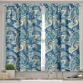 thumbnail image 2 of Ambesonne Paisley Valance & Curtain, Inspired Persian, 55"x45", Teal Navy and Tan, 2 of 6