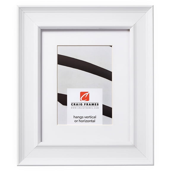 Craig Frames Revival, 24x32 inch White Picture Frame Matted for a 20x28 Photo