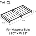 thumbnail image 2 of Lutown-Teen 7 inch Twin XL Bed Frames Heavy Duty Sturdy Metal Platform Bed Frame No Box Spring Needed, Noise Free, Easy Assembly, Black, 2 of 4