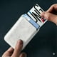 thumbnail image 3 of Cartera Wallet Alcantara Gamuza Suave Para Iphone Magsafe Blanco., 3 of 7