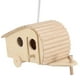 thumbnail image 1 of Comedero colgante de madera para pájaros, para jardín, tipo caseta, estación de alimentación y caja nido para pájaros., 1 of 7