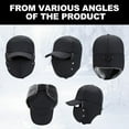 thumbnail image 2 of Mens Winter Windproof Warm Hat with Ear Flap, Adjustable Cold Weather Skiing Hunting Fishing Gifts Trapper Hats for Men Women, 2 of 6