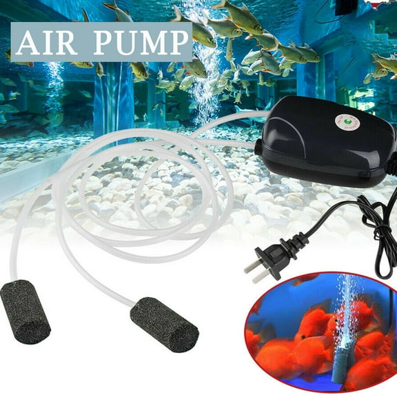 SAYFUT Air Bubble Disk Stone Aerator Aquarium Fish Tank Pond Pump Hydroponic Oxygen Fish Tank Accessories with 2 Air Bubble Disk Stone