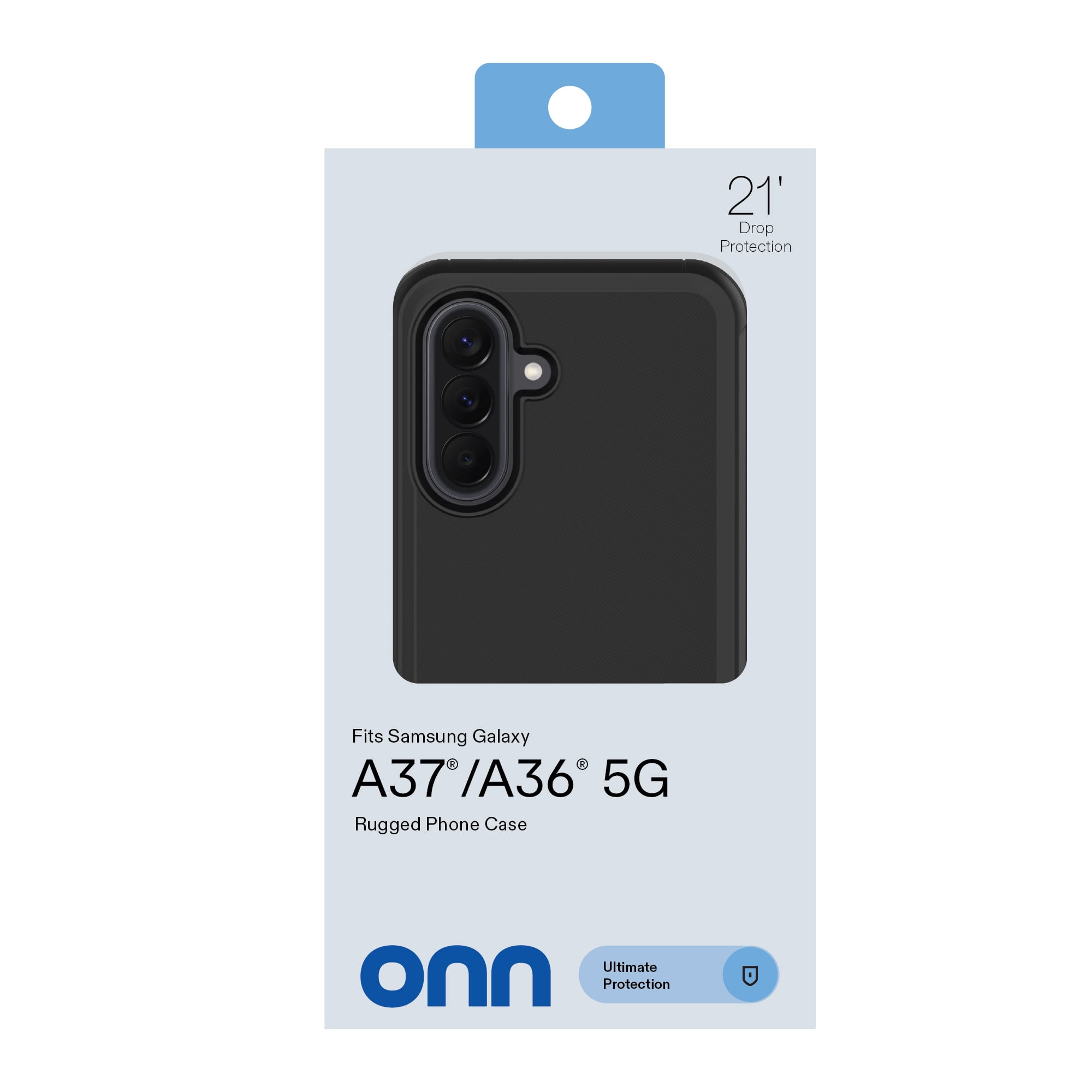 onn Rugged Phone Case for Samsung Galaxy A37 5G / A36 5G - Black