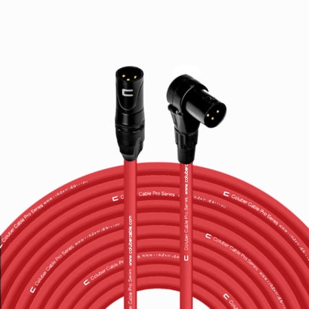 Coluber Cable 3-Pin M-Right Angle Balanced XLR Cable - Premium Cord 100ft