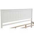 thumbnail image 6 of Modern Wood Queen Size Platform Bed with Headboard, No Box Spring Needed Fit 8"-10" Mattress 400Lbs 84.50"L*63.90"W*36.10"H, White, 6 of 9