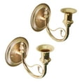 thumbnail image 4 of Kuntesetty 2 Pieces Candle Sconces for Sticks Candles Candle Rack Rustic Candlestick Holder Gold, 4 of 9