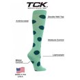 thumbnail image 2 of TCK Krazisox Polka Dot Over The Calf Socks (Mint/Teal, Small), 2 of 2