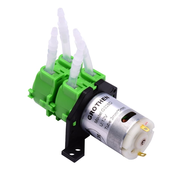 Bomba peristáltica GROTHEN bomba dosificadora de doble cabezal DC 12V 24V microcirculación