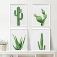thumbnail image 2 of PixonSign 4 PCS&nbsp;Adhesive Canvas Poster Vibrant Green Cactus Snake Plants Framed Wall Prints Nature Wilderness Digital Art Decorative Multicolor Botanical Floral&nbsp;Artwork - 8"x10" White, 2 of 5