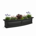 thumbnail image 3 of Mayne Nantucket 48" x 12" x 10" Rectangle Black Self Watering Plastic Window Box Planter, 3 of 13