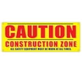 thumbnail image 1 of Caution Construction Zone 13 oz Vinyl Banner With Metal Grommets, 1 of 5