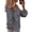 Gray plus size button down shirt a1, variant on Plus Size Women's Long Sleeve Button Down Shirt Collared Solid Casual Blouse Holiday Party Work Office Wear Tops, White 2XL