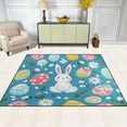 thumbnail image 2 of Yayeee Area Rugs for Living Room 5.2'x4' Non Slip Washable Bedroom Floor Carpet, Blue Easter Bunny, 2 of 6
