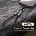 thumbnail image 3 of BotaniNest Phone Wrist Lanyard Built In 240W Type C Phone Lanyard Charging Fast Charge & Data Transfer With Tether Tab, 3 of 6