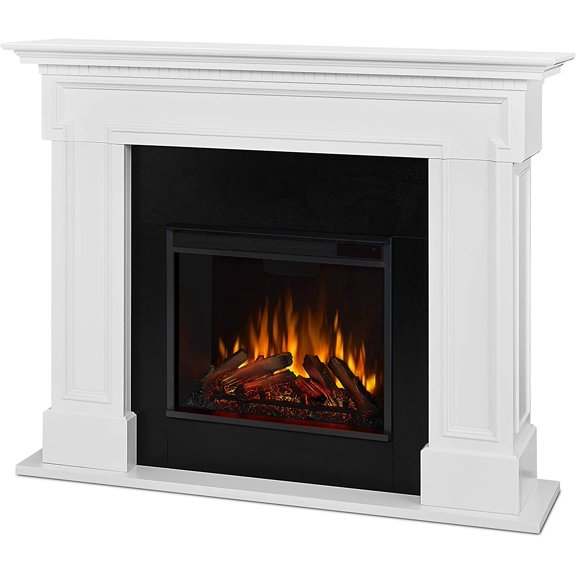 Real Flame Thayer 55" Electric Fireplace in White