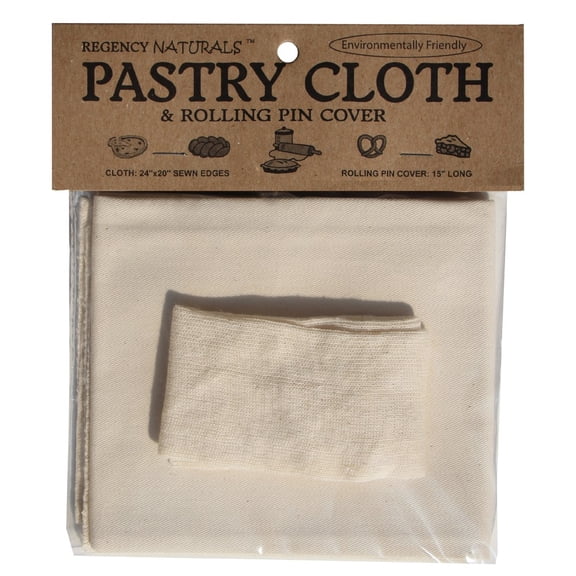 Regency Natural Pastry Cloth & Rolling Pin Cover Set