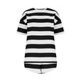 thumbnail image 5 of ylioge Womens 2 Piece Pajama Sets Short Sleeve Sleep Tops and Shorts Casual Stripe Printed Comfortable Loungewear Homewear Pajamas Outfits Set, 5 of 8