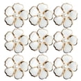 thumbnail image 3 of yuksok 10x Flower Flatback Buttons Scrapbooking Embellishment Decoration White 18mm, 3 of 9